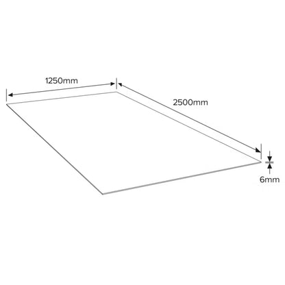 Krydsfiner Hårdttræ 250x125 cm 6 mm 3,125 m²