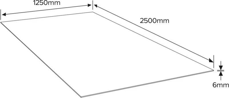Krydsfiner Hårdttræ 250x125 cm 6 mm 3,125 m²