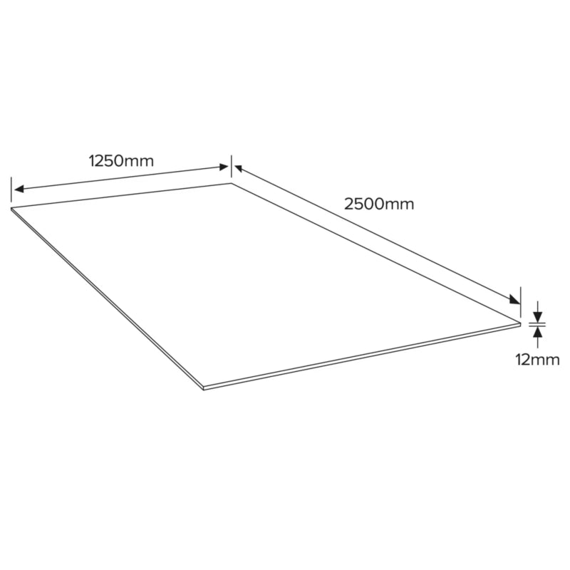 Krydsfiner Løvtræ Klasse II-III 12 mm 125x250 cm 3,125 m²