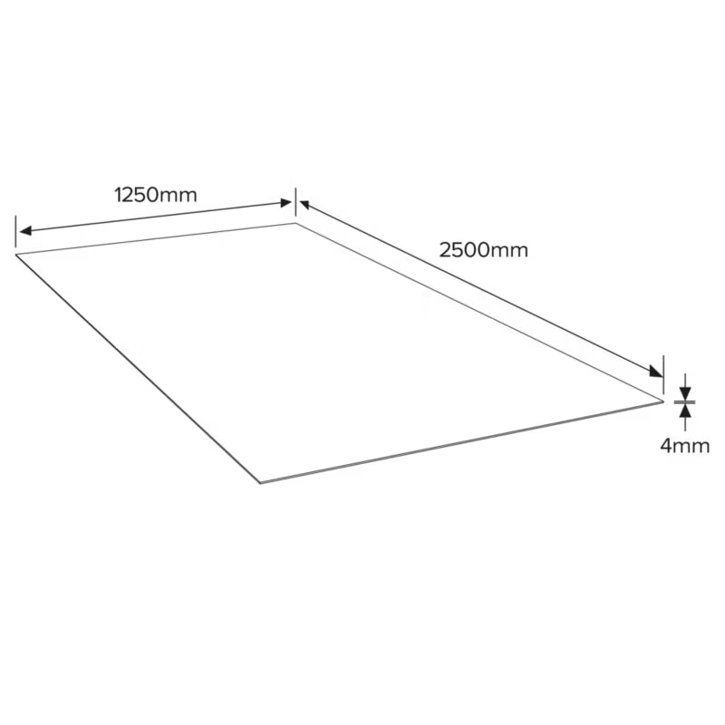 Krydsfiner Løvtræ 4 mm 125x250 cm 3,125 m²