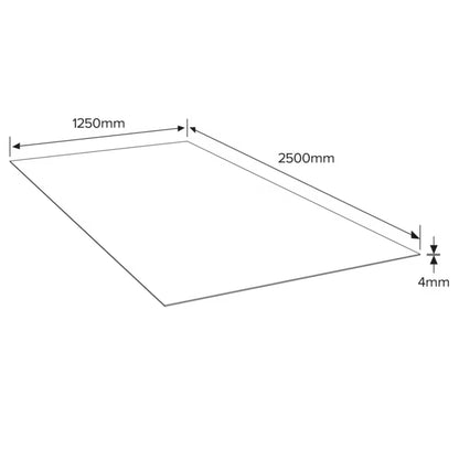 Krydsfiner Løvtræ 4 mm 125x250 cm 3,125 m²