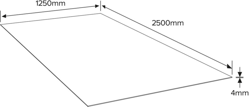 Krydsfiner Løvtræ 4 mm 125x250 cm 3,125 m²