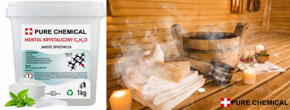 Krystallinsk Mentol til Sauna 1 kg Hvid