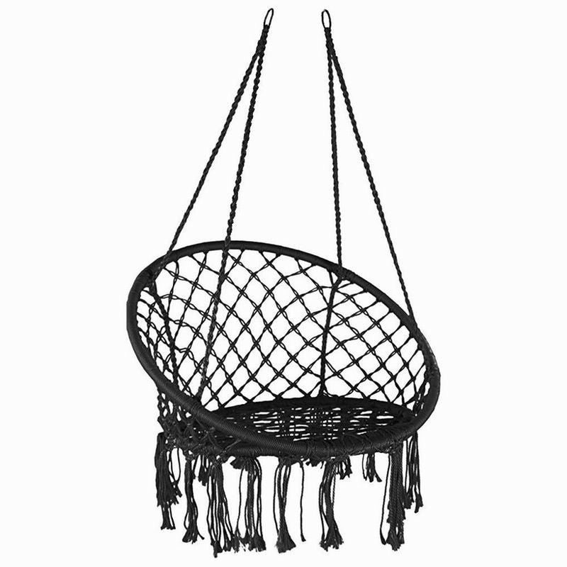 Flettet stol Jumi 110 x 70 x 50 cm sort