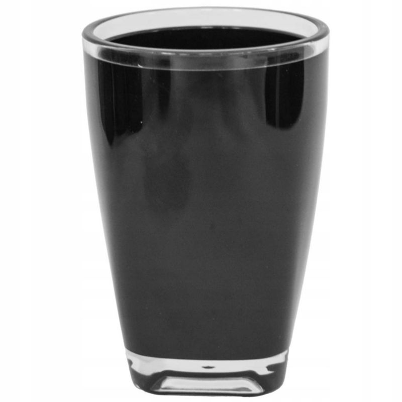 Badeværelseskrus Sort Akryl 7,6x7,6x11,4 cm 280 ml | 5901583509643
