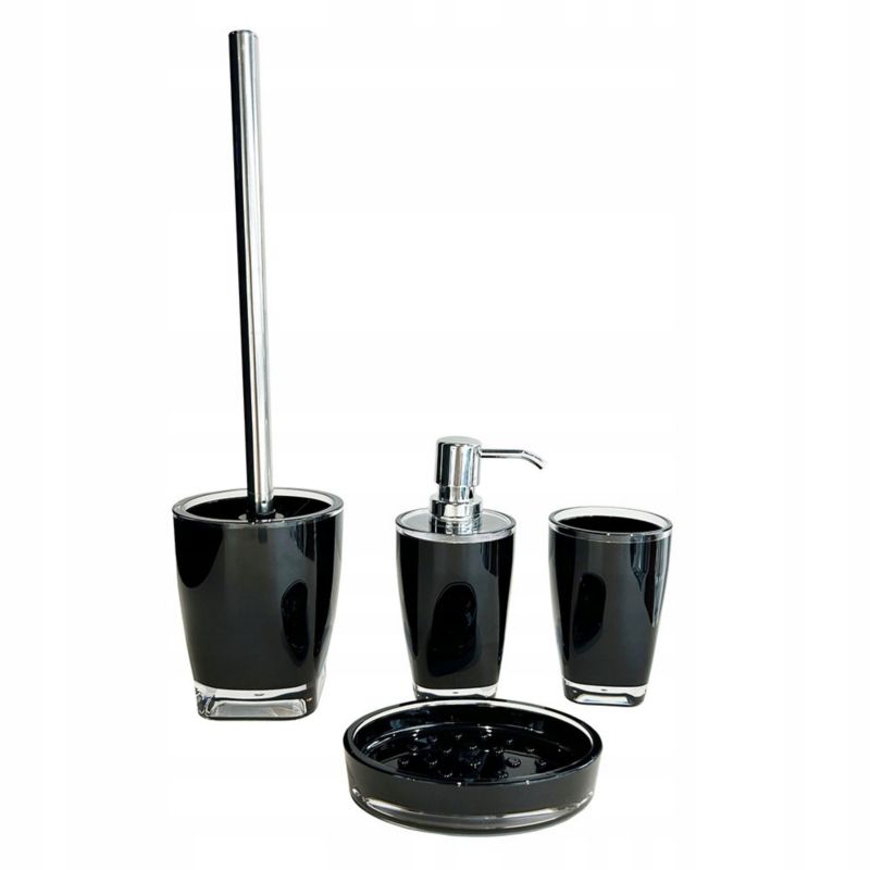 Badeværelseskrus Sort Akryl 7,6x7,6x11,4 cm 280 ml | 5901583509643