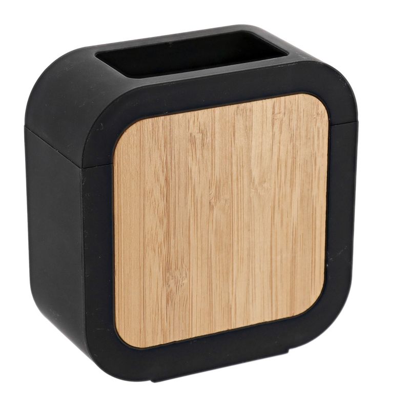 Badeværelseskrus Tempesti Sort Bambus 11x11x5 cm