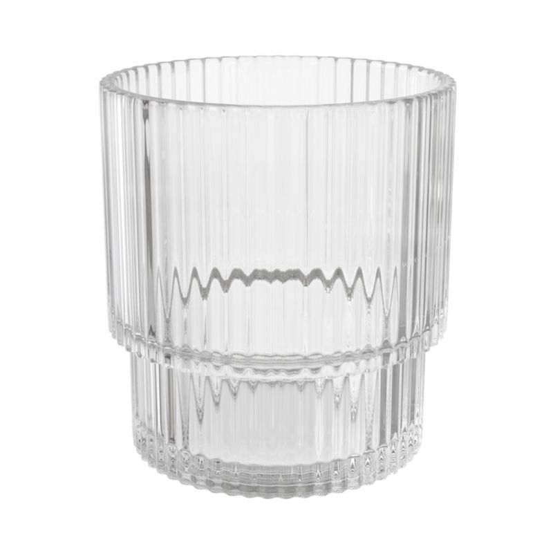 Badeværelsesglas Cavalla Ribbet Transparent 8x8x9 cm