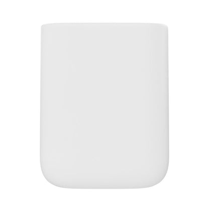 Badeværelseskrus Keramik og Bambus Hvid Mat 7,8x7,8x10,5 cm