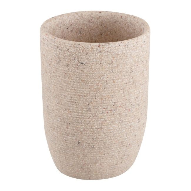 Badeværelseskop Sandeffekt Beige 7,5x7,5x10,5 cm