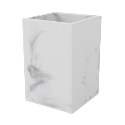 Badeværelseskop Marmoreffekt Hvid 7,2x7,2x10,5 cm