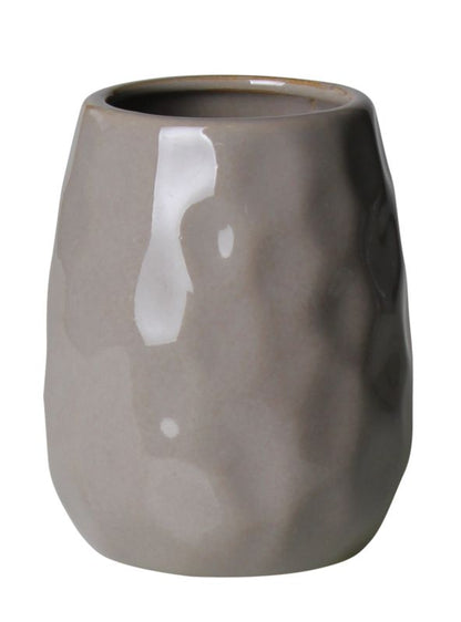Keramisk Tandbørsteholder Grå 8x8x10 cm Blank