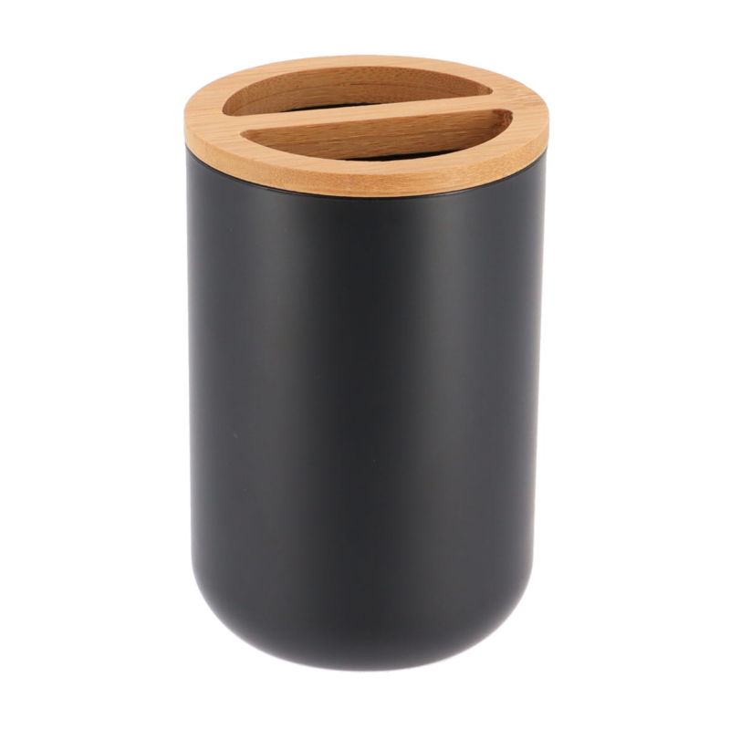 Kubek na szczoteczki Besson Black 300 ml Sort med Bambus 3664323148961