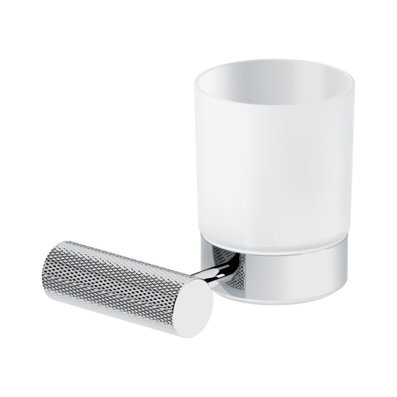Tandbørsteholder Væghængt med Riflet Holder 11,2x9,9x9,5 cm Krom
