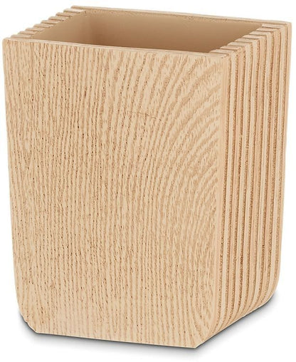Tandbørsteholder Plast Brun Trælook 8x6x9,5 cm