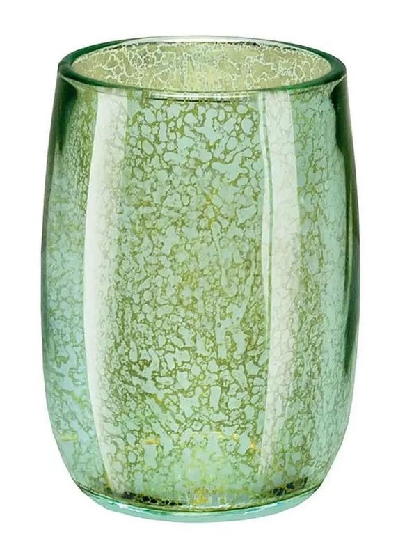 Tandbørsteholder i Glas Grøn/Guld 10,6 cm