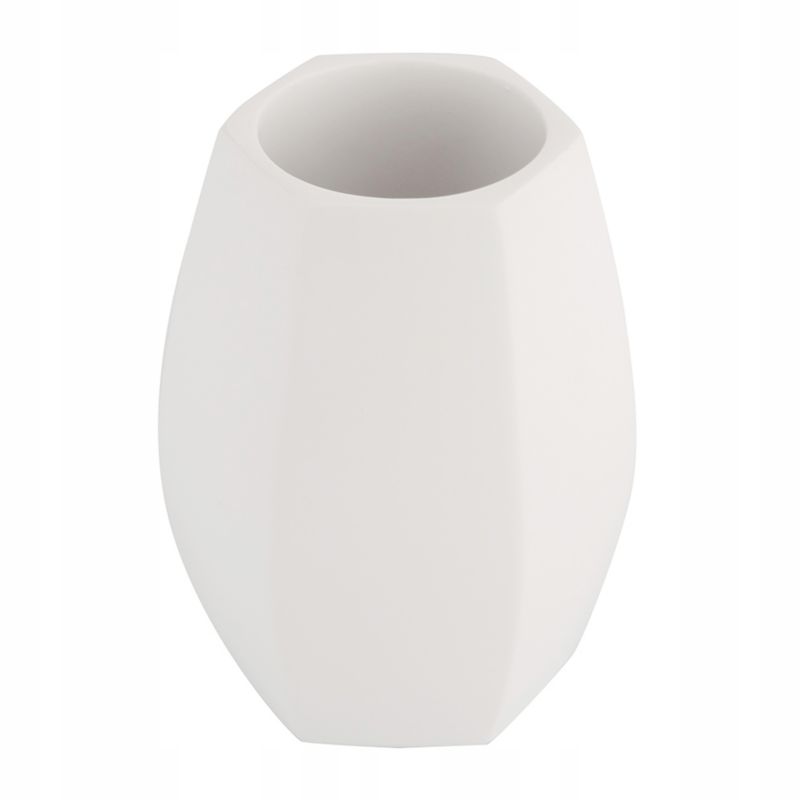 Tandbørsteholder Hvid Geometrisk Plast 7,8 x 7,8 x 11,2 cm