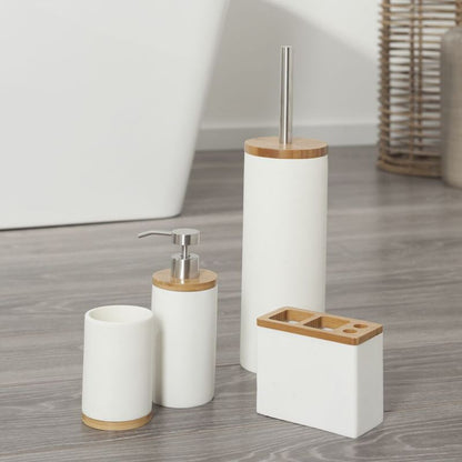 Kubek na Szczoteczki Grace Biały/Bambus do Elektrycznych Szczoteczek 1 szt.