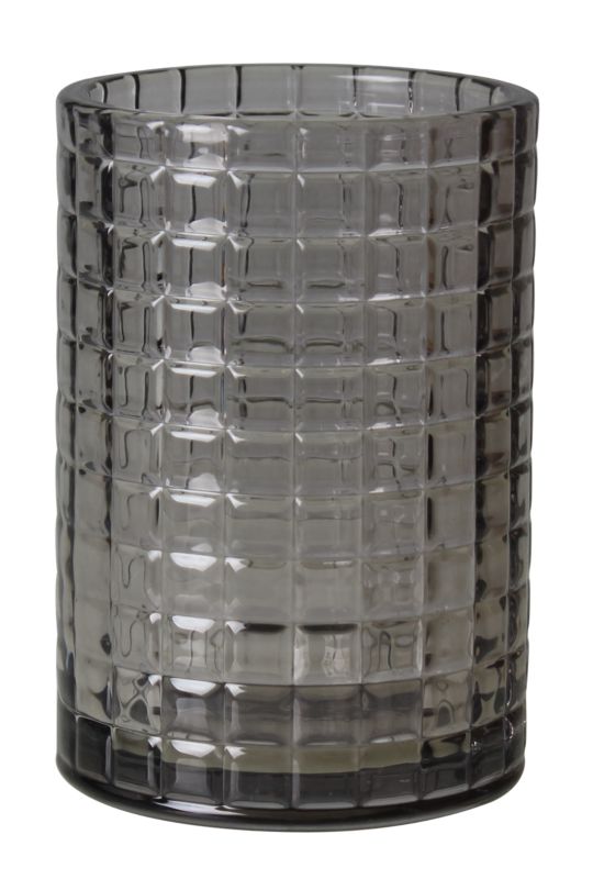 Kubek na Tandbørste Firkantet Glas Grå Mat 7x7x10 cm