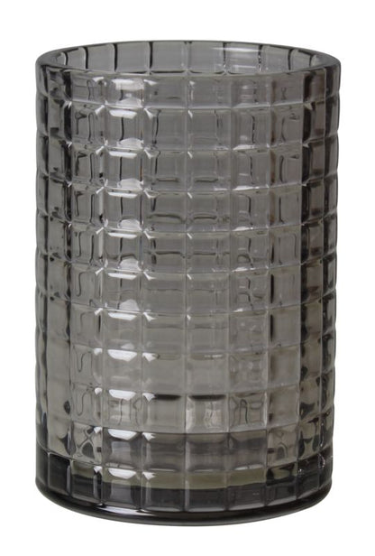Kubek na Tandbørste Firkantet Glas Grå Mat 7x7x10 cm