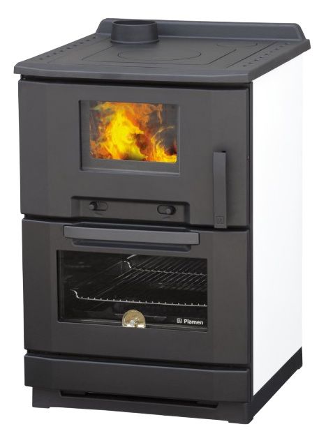 Brændekomfur CALOREX 100 N 7,5 kW Sort Hvid