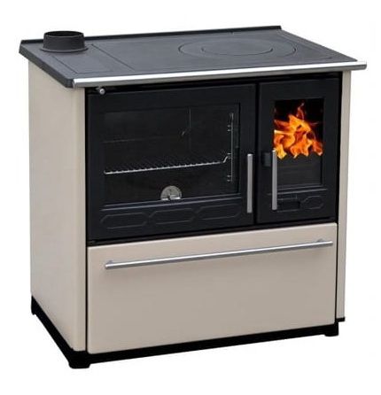 Brændekomfur GLAS 850 Venstre 8 kW Creme