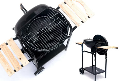 Kuglegrill 102x46 cm Sort Stål