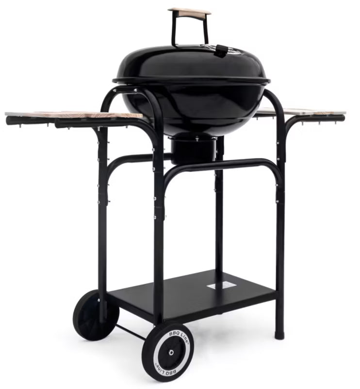 Kuglegrill 102x46 cm Sort Stål