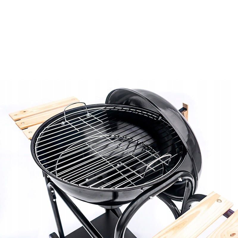Kuglegrill 102x46 cm Sort Stål