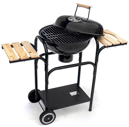 Kuglegrill 102x46 cm Sort Stål