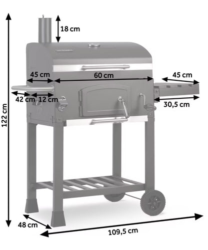 Kuglegrill 57x43 cm Koksgrå