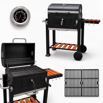 Kuglegrill Angular 113,5x50x107 cm Sort