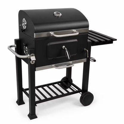 Kuglegrill Angular 113,5x50 cm Sort med Støbejernsrist