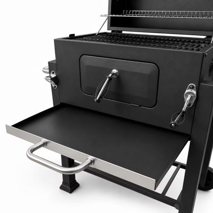Kuglegrill Angular 113,5x50 cm Sort med Støbejernsrist