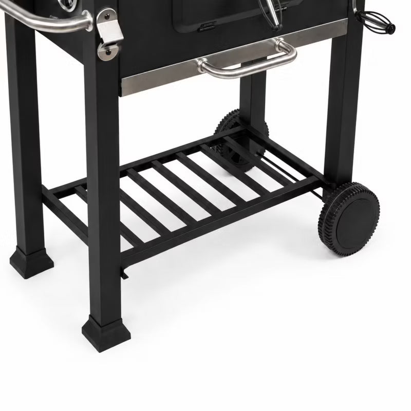 Kuglegrill Angular 113,5x50 cm Sort med Støbejernsrist