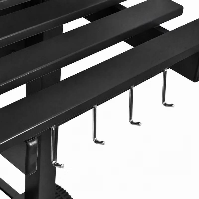 Kuglegrill Angular 113,5x50 cm Sort med Støbejernsrist