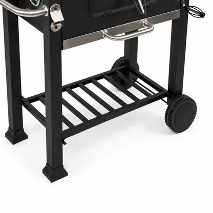 Kuglegrill Angular 113,5x50 cm Sort med Støbejernsrist