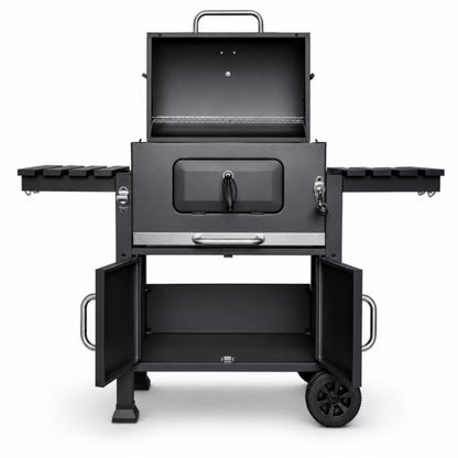Kuglegrill Angular 138,5x50 cm Sort med Støbejernsrist