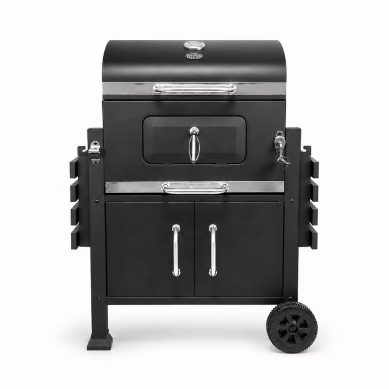 Kuglegrill Angular 138,5x50 cm Sort med Støbejernsrist