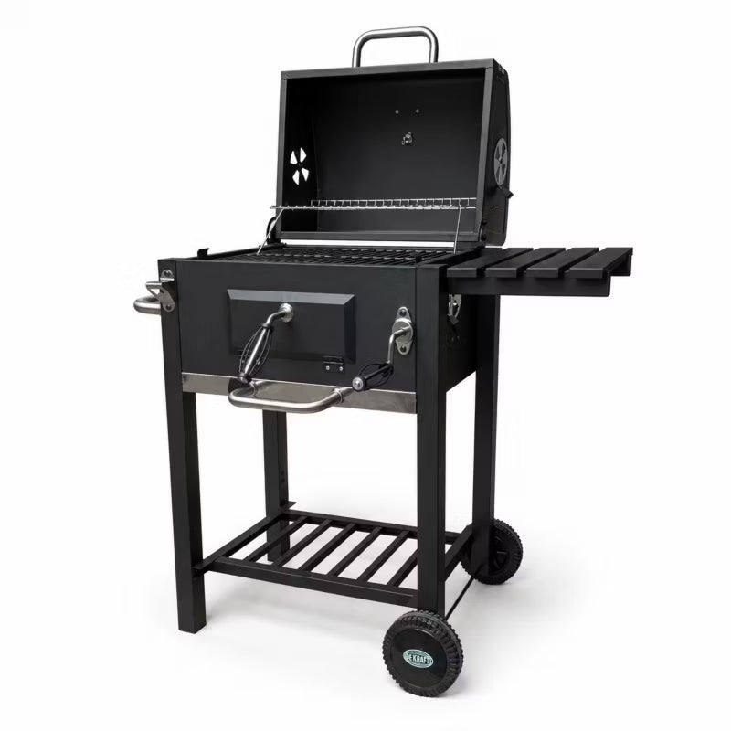 Kuglegrill Angular 91,5x50,5 cm Sort Stål