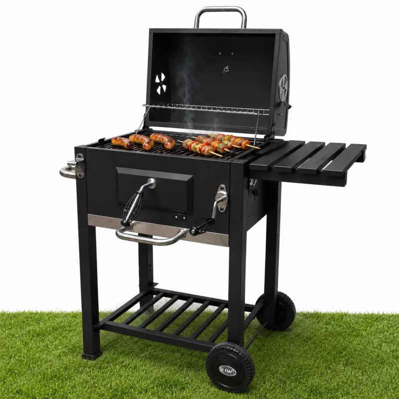 Kuglegrill Angular 91,5x50,5 cm Sort Stål