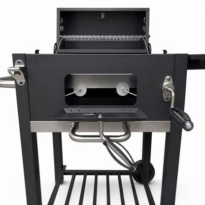 Kuglegrill Angular 91,5x50,5 cm Sort Stål
