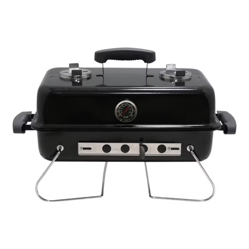 Kuglegrill Bærbar 55,5x35 cm Sort