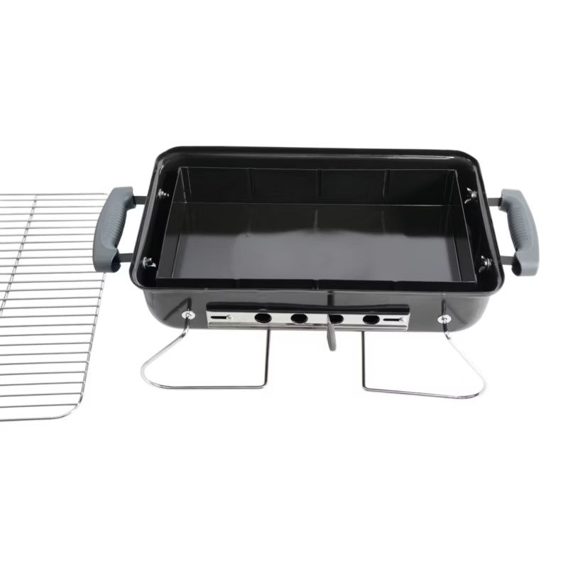 Kuglegrill Bærbar 55,5x35 cm Sort