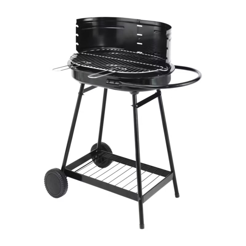 Kuglegrill Barren 82x52 cm Sort Stål