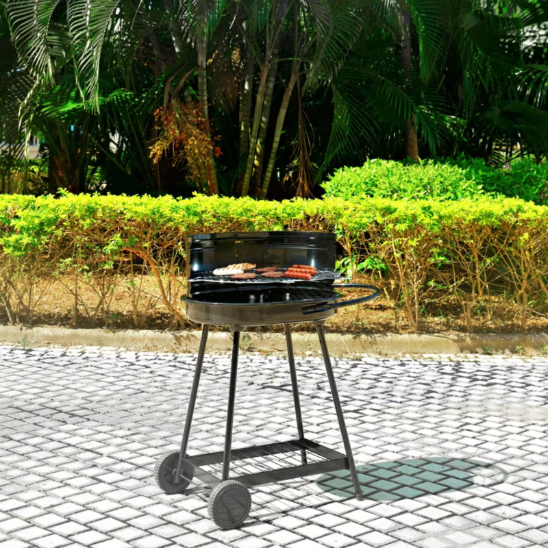 Kuglegrill Barren 82x52 cm Sort Stål