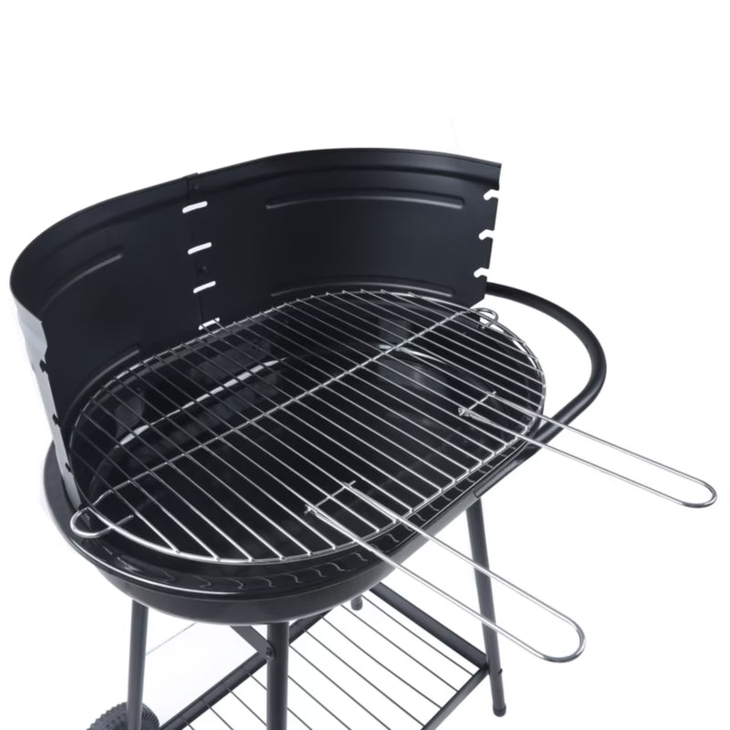 Kuglegrill Barren 82x52 cm Sort Stål