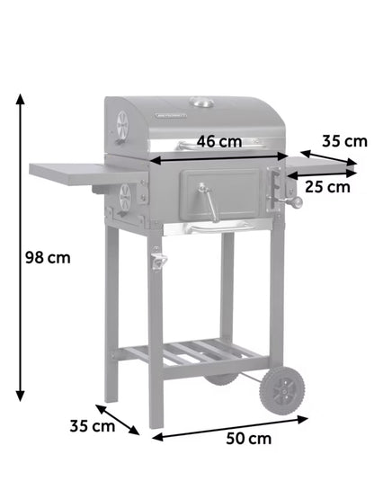 Kuglegrill BD-892 42x31,5 cm Antracit med Overtræk
