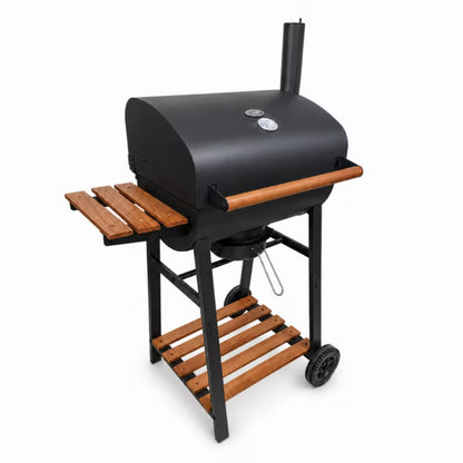 Kuglegrill DE-WD03-K COVER 82x51x117 cm Sort med Støbejernsrist