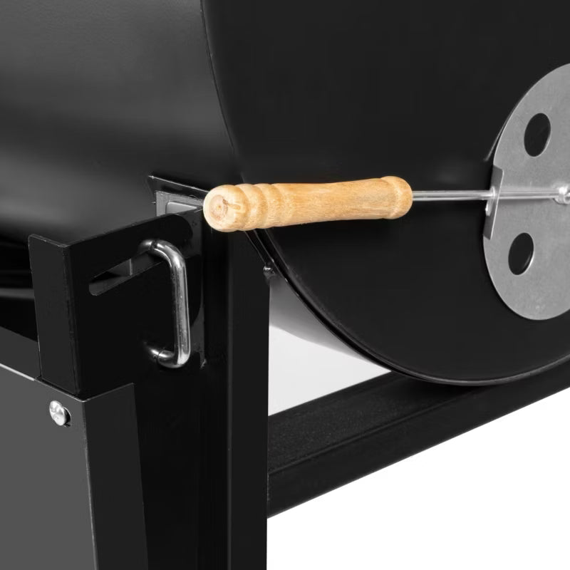 Kuglegrill FZG 1007 76x42 cm Sort med Termometer